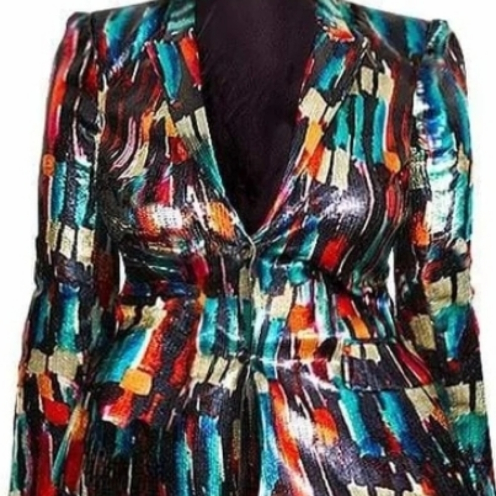 Sequin Plus Size Suit